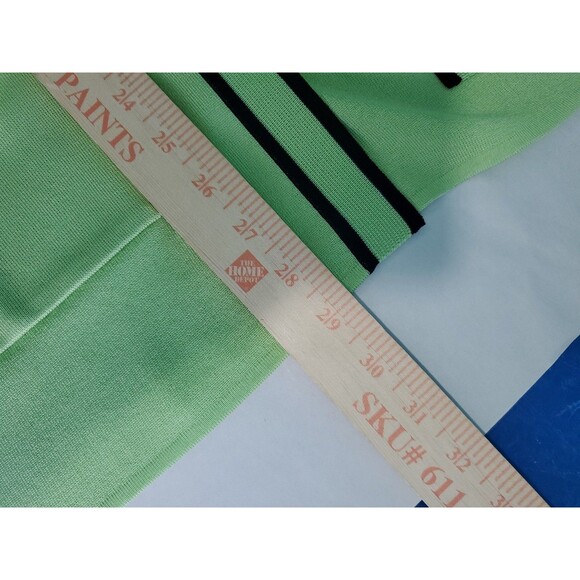 Exclusively Misook Sz M Green Black Knit Blazer Jacket W/ Pockets Open Front - Picture 13 of 13